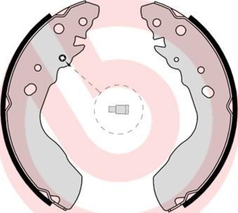 Brembo S 79 522 - Комплект тормозных колодок, барабанные unicars.by