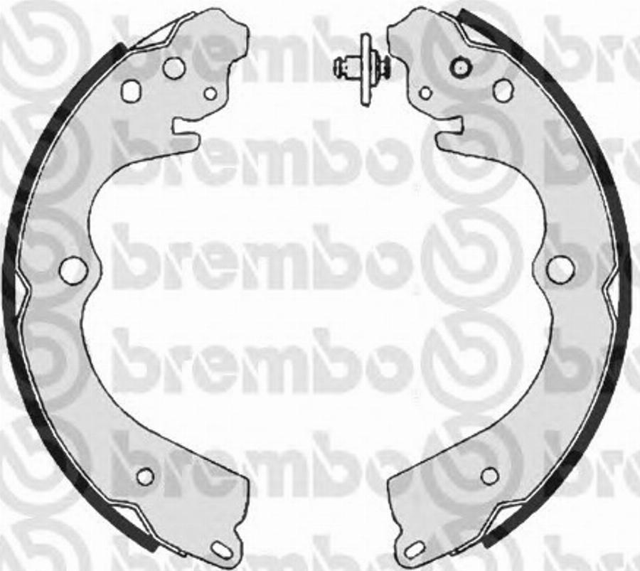 Brembo S 78 509 - Комплект тормозных колодок, барабанные unicars.by