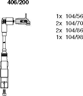 Bremi 406/200 - Комплект проводов зажигания unicars.by