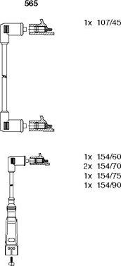 Bremi 565 - Комплект проводов зажигания unicars.by