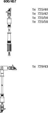 Bremi 600/457 - Комплект проводов зажигания unicars.by