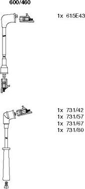 Bremi 600/460 - Комплект проводов зажигания unicars.by