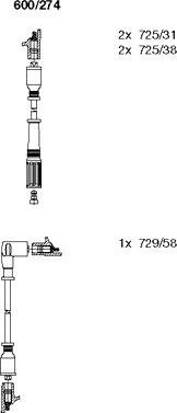 Bremi 600/274 - Комплект проводов зажигания unicars.by