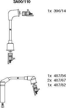 Bremi 3A00/110 - Комплект проводов зажигания unicars.by