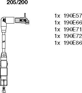 Bremi 205/200 - Комплект проводов зажигания unicars.by