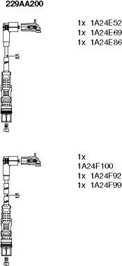 Bremi 229AA200 - Комплект проводов зажигания unicars.by