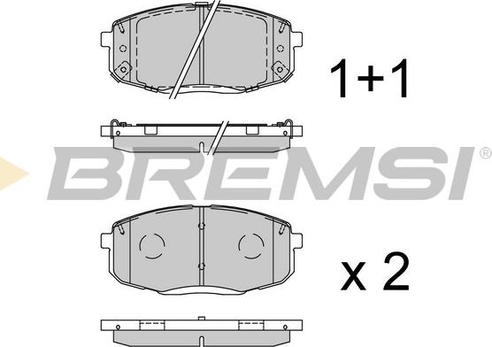 Bremsi BP3941 - Тормозные колодки, дисковые, комплект unicars.by