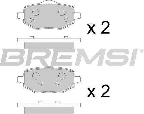 Bremsi BP3912 - Тормозные колодки, дисковые, комплект unicars.by