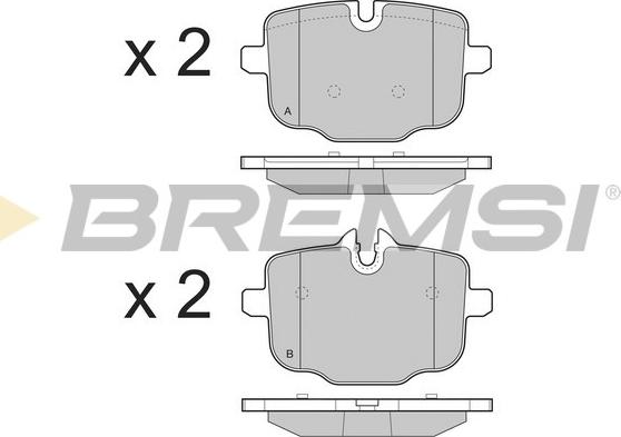 Bremsi BP3450 - Тормозные колодки, дисковые, комплект unicars.by