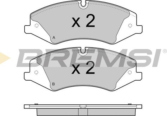 Bremsi BP3415 - Тормозные колодки, дисковые, комплект unicars.by