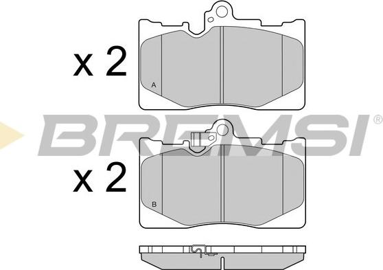 Bremsi BP3418 - Тормозные колодки, дисковые, комплект unicars.by