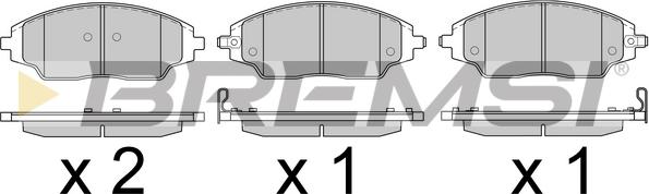 Bremsi BP3599 - Тормозные колодки, дисковые, комплект unicars.by