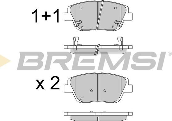 Bremsi BP3548 - Тормозные колодки, дисковые, комплект unicars.by