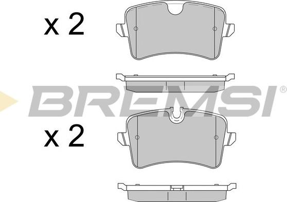 Bremsi BP3502 - Тормозные колодки, дисковые, комплект unicars.by