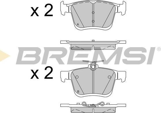 Bremsi BP3518 - Тормозные колодки, дисковые, комплект unicars.by