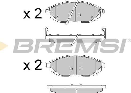 Bremsi BP3513 - Тормозные колодки, дисковые, комплект unicars.by