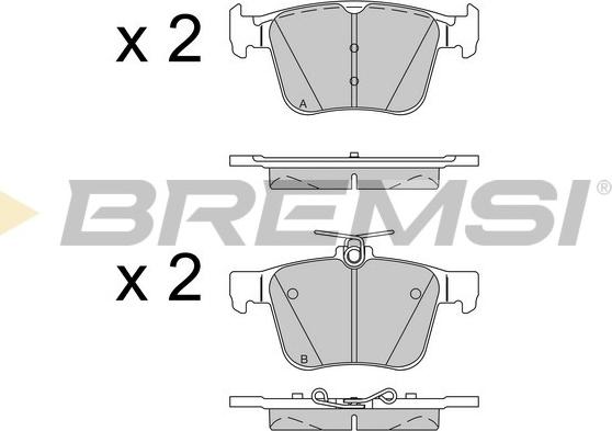 Bremsi BP3517 - Тормозные колодки, дисковые, комплект unicars.by