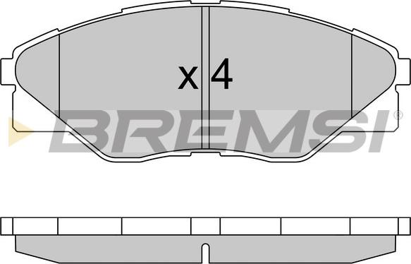 Bremsi BP3586 - Тормозные колодки, дисковые, комплект unicars.by