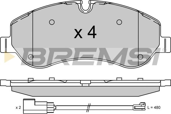 Bremsi BP3525 - Тормозные колодки, дисковые, комплект unicars.by