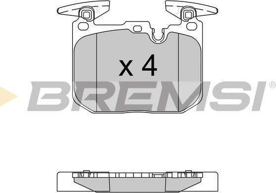 Bremsi BP3522 - Тормозные колодки, дисковые, комплект unicars.by