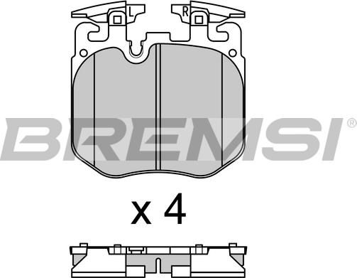 Bremsi BP3692 - Тормозные колодки, дисковые, комплект unicars.by