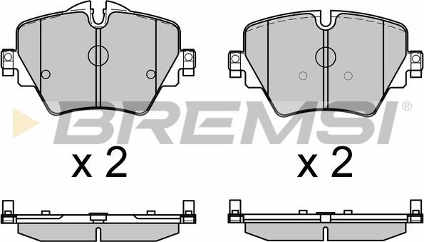 Bremsi BP3643 - Тормозные колодки, дисковые, комплект unicars.by