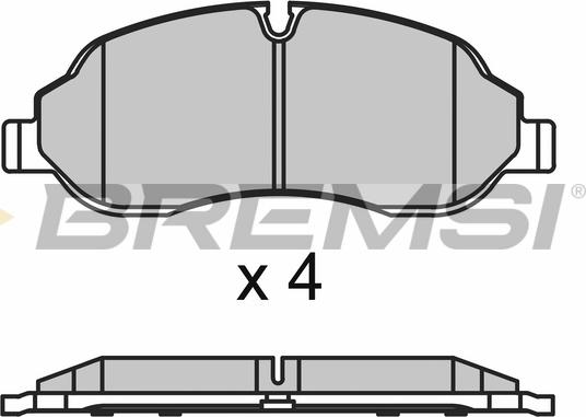 Bremsi BP3651 - Тормозные колодки, дисковые, комплект unicars.by