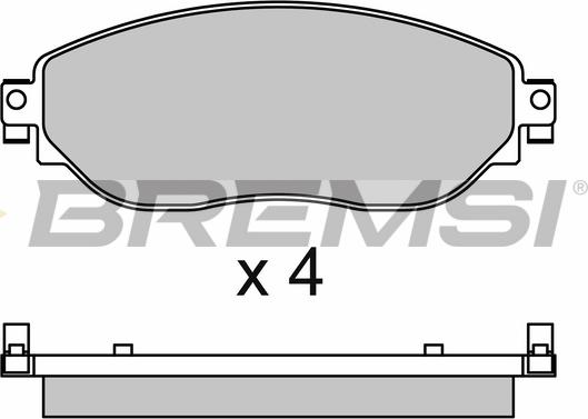 Bremsi BP3653 - Тормозные колодки, дисковые, комплект unicars.by