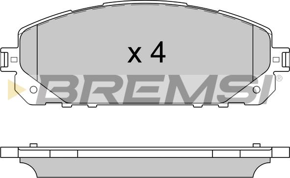 Bremsi BP3605 - Тормозные колодки, дисковые, комплект unicars.by