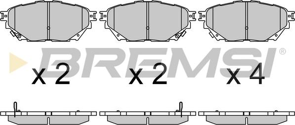 Bremsi BP3685 - Тормозные колодки, дисковые, комплект unicars.by