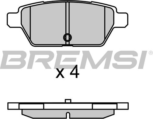 Bremsi BP3683 - Тормозные колодки, дисковые, комплект unicars.by