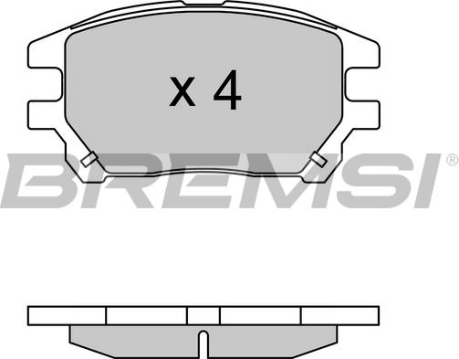 Bremsi BP3622 - Тормозные колодки, дисковые, комплект unicars.by