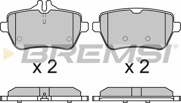 Bremsi BP3672 - Тормозные колодки, дисковые, комплект unicars.by