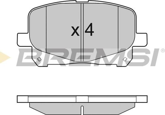 Bremsi BP3049 - Тормозные колодки, дисковые, комплект unicars.by