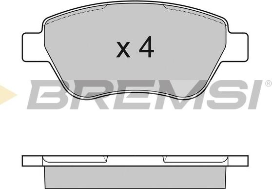 Bremsi BP3040 - Тормозные колодки, дисковые, комплект unicars.by