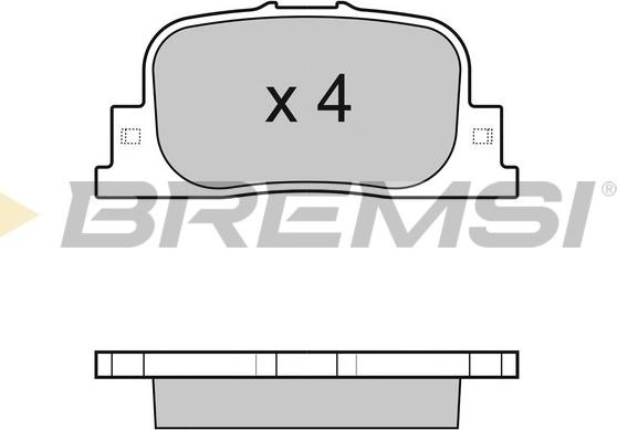 Bremsi BP3063 - Тормозные колодки, дисковые, комплект unicars.by