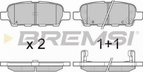 Bremsi BP3067 - Тормозные колодки, дисковые, комплект unicars.by