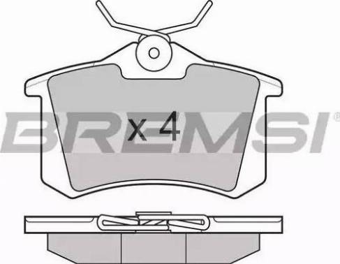 Bremsi BP3004 - Тормозные колодки, дисковые, комплект unicars.by