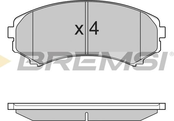 Bremsi BP3001 - Тормозные колодки, дисковые, комплект unicars.by