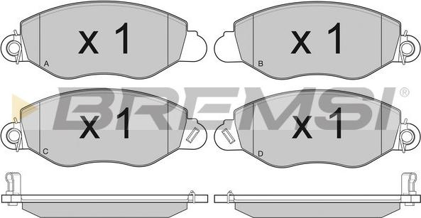 Bremsi BP3010 - Тормозные колодки, дисковые, комплект unicars.by