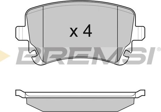 Bremsi BP3086 - Тормозные колодки, дисковые, комплект unicars.by