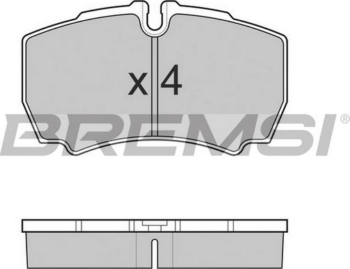 Bremsi BP3025TR - Тормозные колодки, дисковые, комплект unicars.by