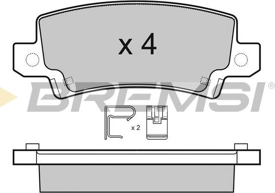 Bremsi BP3070 - Тормозные колодки, дисковые, комплект unicars.by