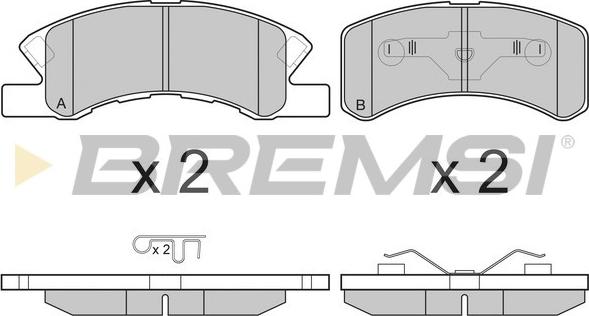 Bremsi BP3190 - Тормозные колодки, дисковые, комплект unicars.by