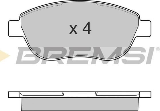 Bremsi BP3145 - Тормозные колодки, дисковые, комплект unicars.by