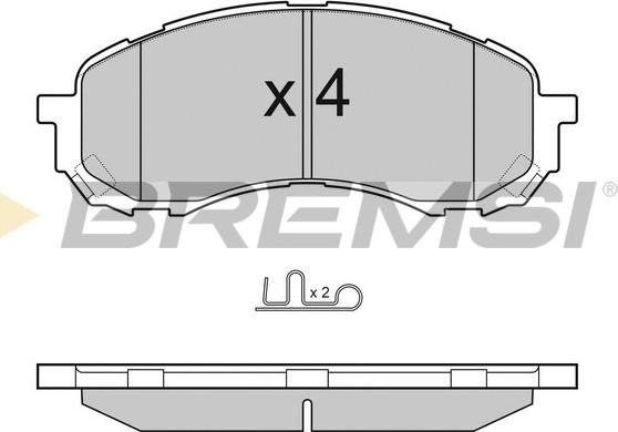 Bremsi BP3141 - Тормозные колодки, дисковые, комплект unicars.by