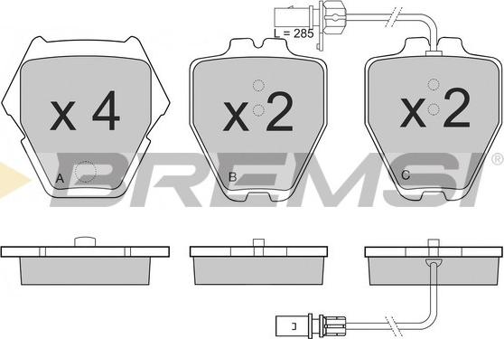 Bremsi BP3151 - Тормозные колодки, дисковые, комплект unicars.by