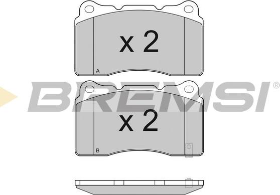 Bremsi BP3157 - Тормозные колодки, дисковые, комплект unicars.by