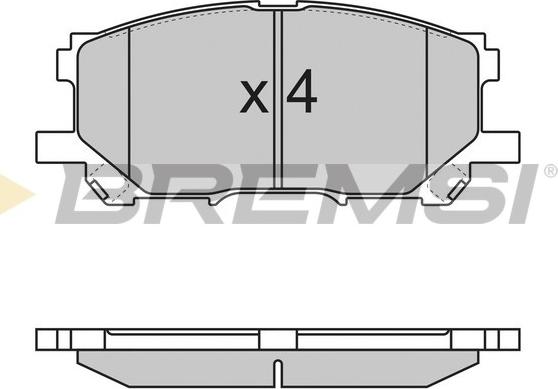 Bremsi BP3168 - Тормозные колодки, дисковые, комплект unicars.by