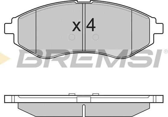 Bremsi BP3111 - Тормозные колодки, дисковые, комплект unicars.by